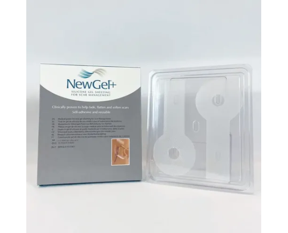 Folie medicală din silicon NewGel+ pentru cicatrici la sâni 10 cutii a câte 2 bucăți Foi de silicon pentru gestionarea cicatr...