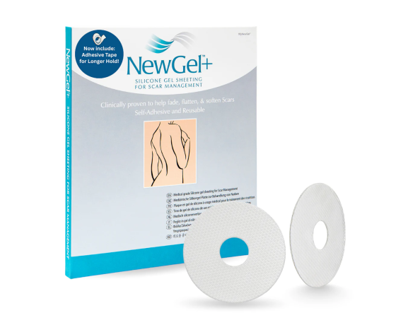 NewGel+ orvosi szilikon lap kör alakú hegekre 7,2 cm, 10 doboz, 2 darabos Szilikon lapok hegkezelésre Newmedical Technology, ...