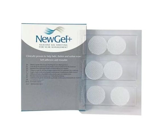 NewGel+ Medical Silicone Sheet for small scars 2.5cm disc 10 boxes of 6 pieces Silicone Sheets for Scar Management Newmedical...