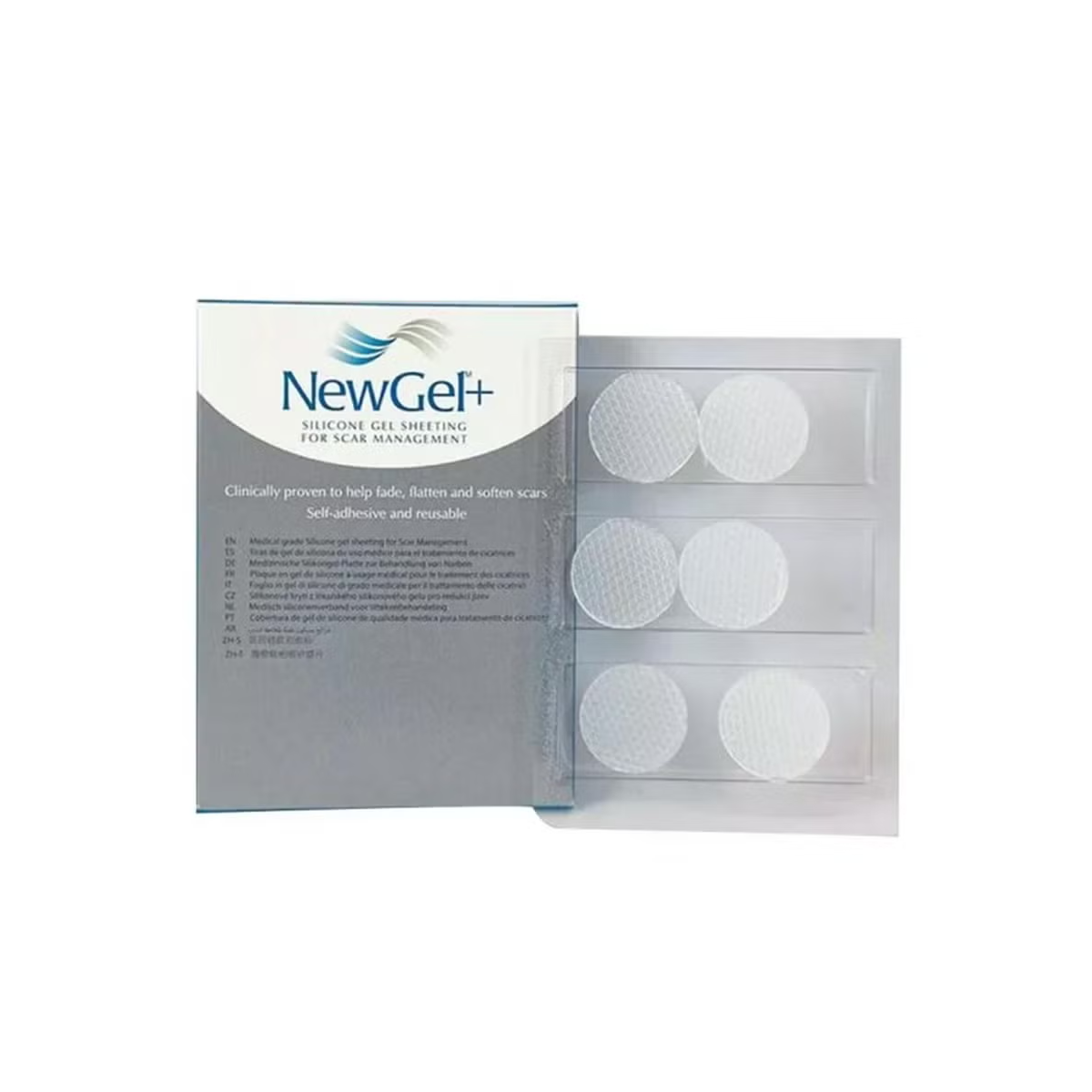 NewGel+ Placa de Silicone Médico para pequenas cicatrizes, disco de 2,5 cm, 10 caixas com 6 unidades cada. Folhas de silicone...