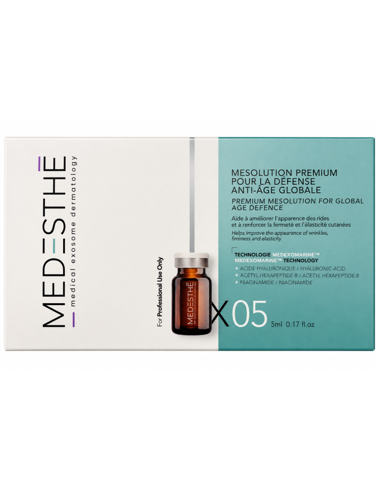 MEDESTHE Premium Mesolution Global Age Defence con Medexomarines al 50% - 5x5ml Esosomi MEDExomarine Medesthè Rohto Mediluxe ...