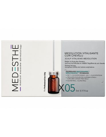 MEDESTHE mesolution vitalizing scalp strengthening - 5x5ml Esosomi MEDExomarine Medesthè Rohto Mediluxe Europe X05-SCALP