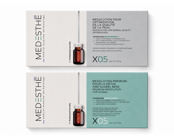 Esosomi MEDESTHE ammattimainen Skin Quality + Global Age Defence -hoitoprotokolla 10 x 5 ml