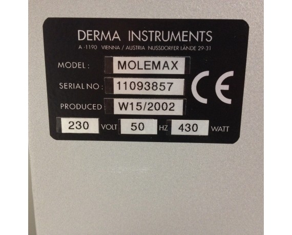 Derma Medical Molemax II KäytettyKäytetyt videodermatoskoopit Derma Medical Systems