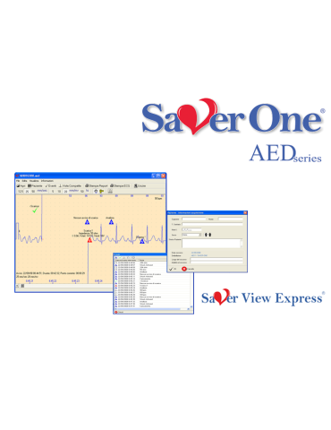Saver View Express -ohjelmistoDefibrillaattorin lisävarusteetSaver ONE ami.Italia SAV-C0019