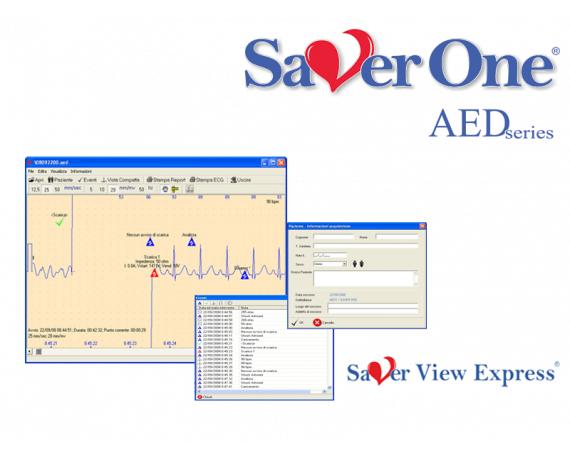 Software-ul Saver View Express Accesorii defibrilatoare ami.Italia SAV-C0019