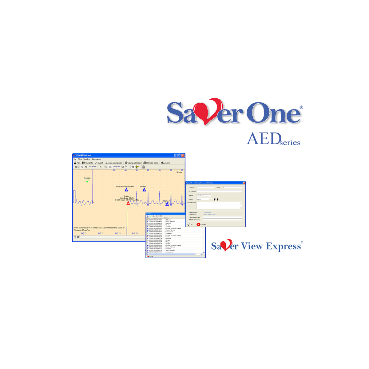 Saver View Express softwareAccessori Defibrillatori Saver ONE ami.Italia SAV-C0019