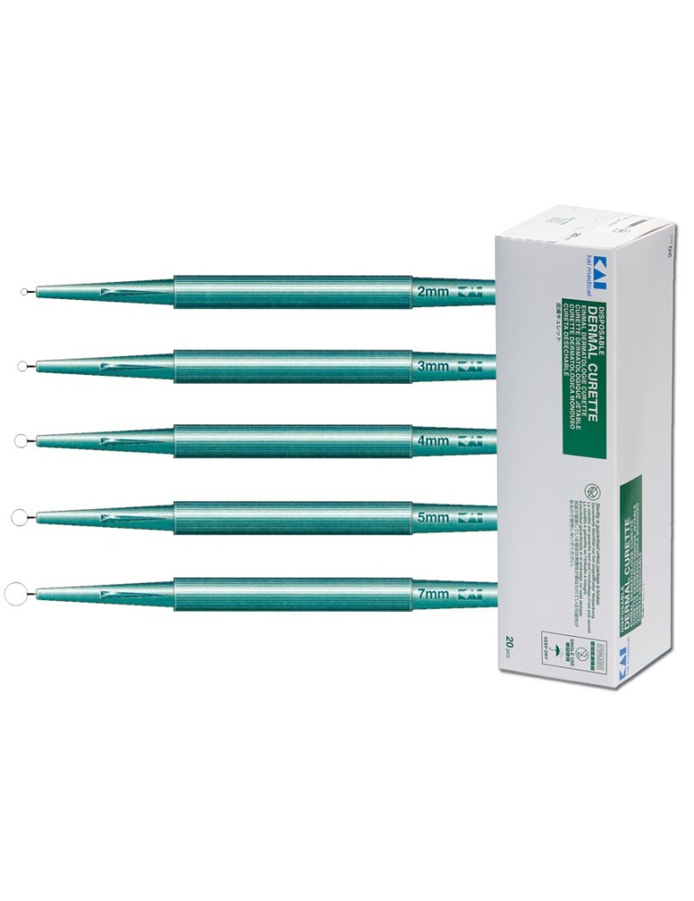 Dermal Curettes Ø 2-7mm 20 pcs. Curettes and Punches Dermal Curettes Ø 2-7mm 20 pcs. Curettes and Punches