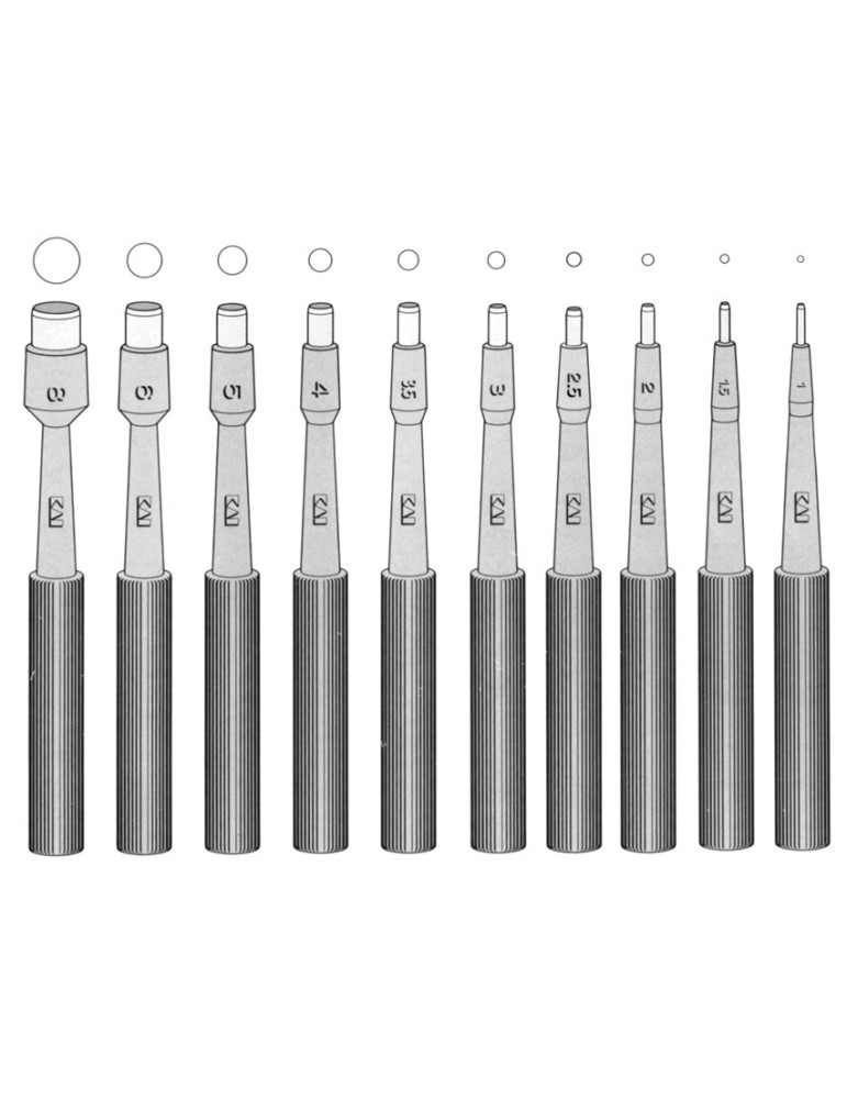 Punch für Biopsie 1-8 mm 20 pz. Curette und Punch Punch für Biopsie 1-8 mm 20 pz. Curette und Punch