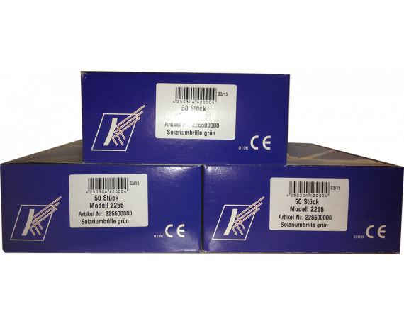 UV-Patienten-Phototherapiebrille BOX 50 Stück UVA / UVB Gläser  2255-BOX50